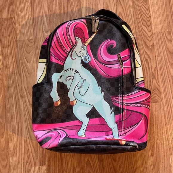 RARE SPRAYGROUND Unicorn Goddess Leather Backpack - Picture 1 of 15